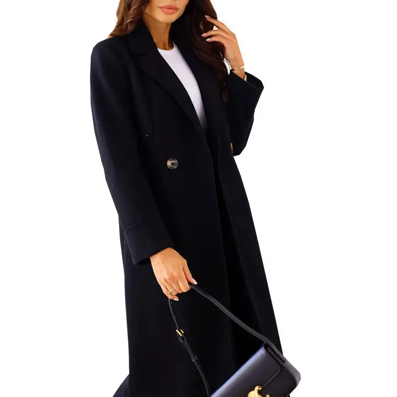 Women's Simple Long Sleeve Turn-down Collar jacket