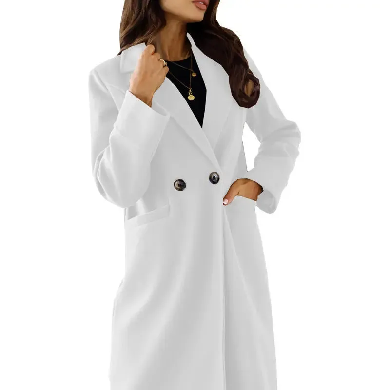 Women's Simple Long Sleeve Turn-down Collar jacket