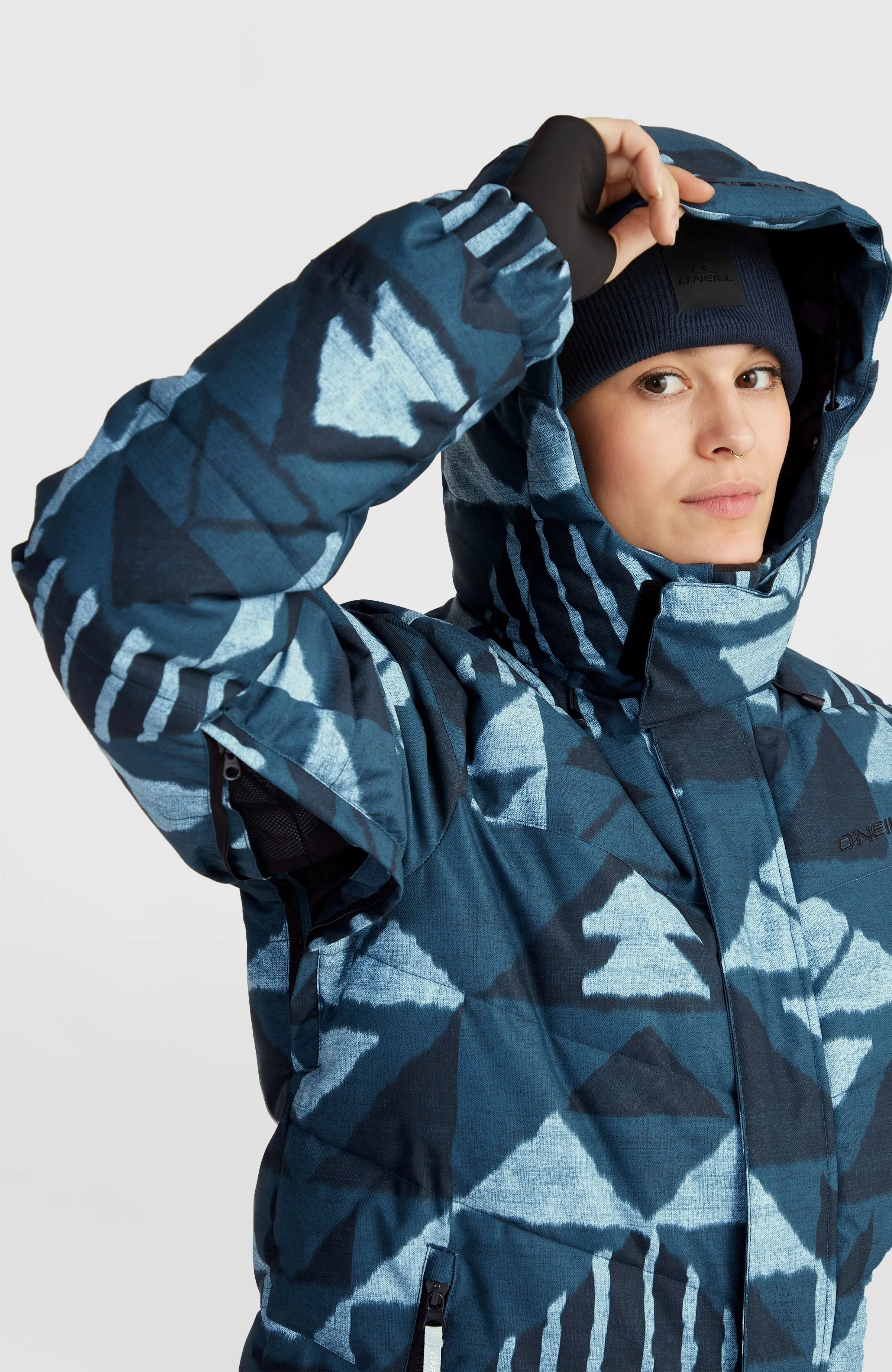 Z.E.N. Puffer Hybrid Snow Jacket | Blue Triangle Ikat